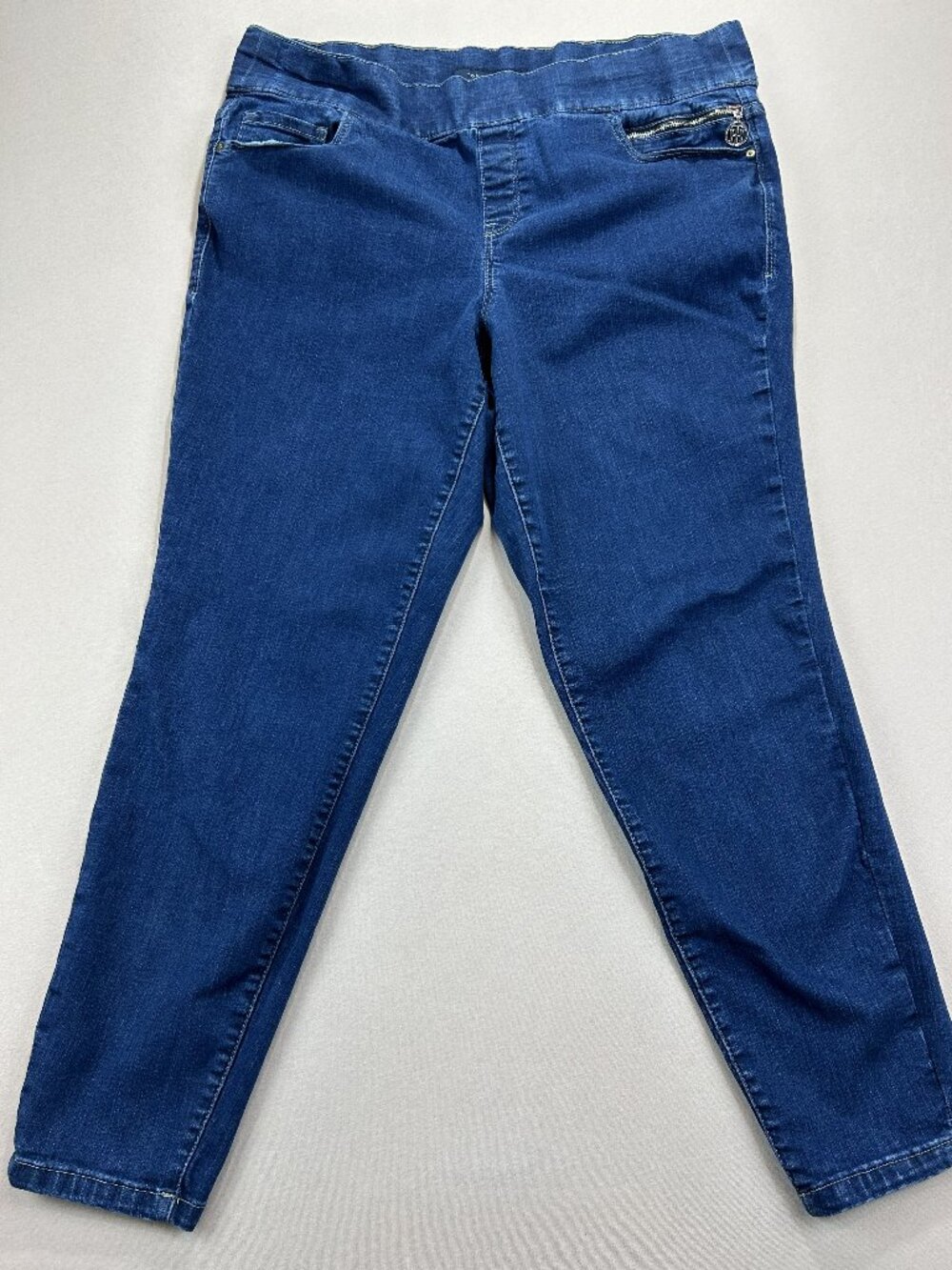 Tommy Hilfiger Jeans Women's Size 14 Blue Denim Gramercy Skinny Pull On Stretch
